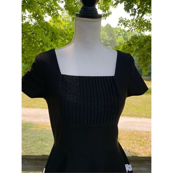 Miusol Women's Black White Embroidery Tiered A-line Dress Size Large - Picture 2 of 7